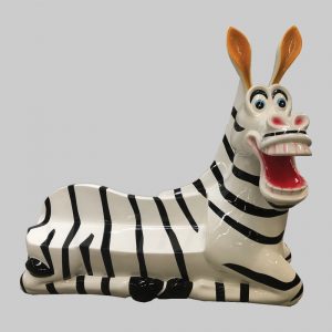 Zebra zitbank in fiberglass
